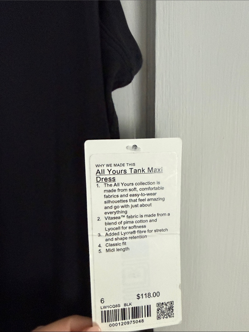 NWT| lululemon all yours tank maxi dress size 6 - Picture 6 of 6